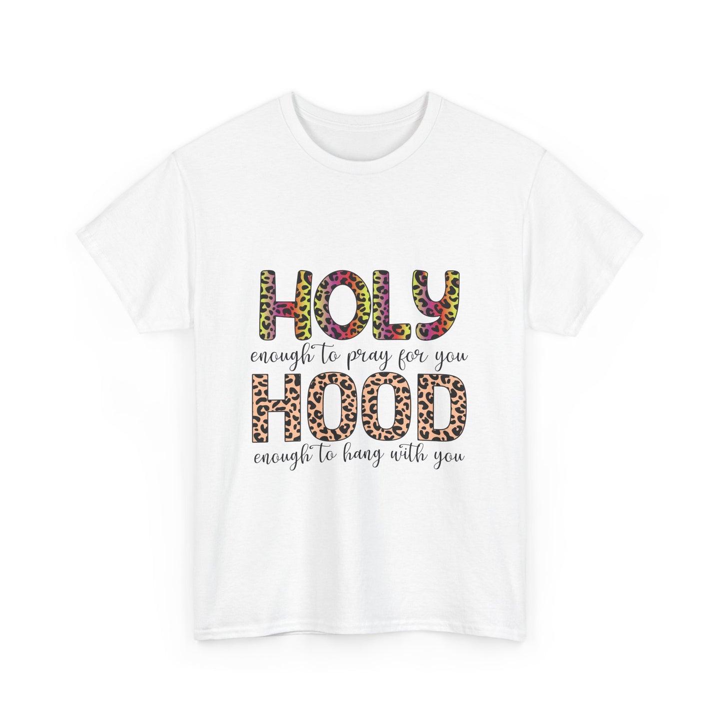 Holy Hood Unisex Heavy Cotton Tee - Fun & Faith-Inspired Apparel for Every Occasion