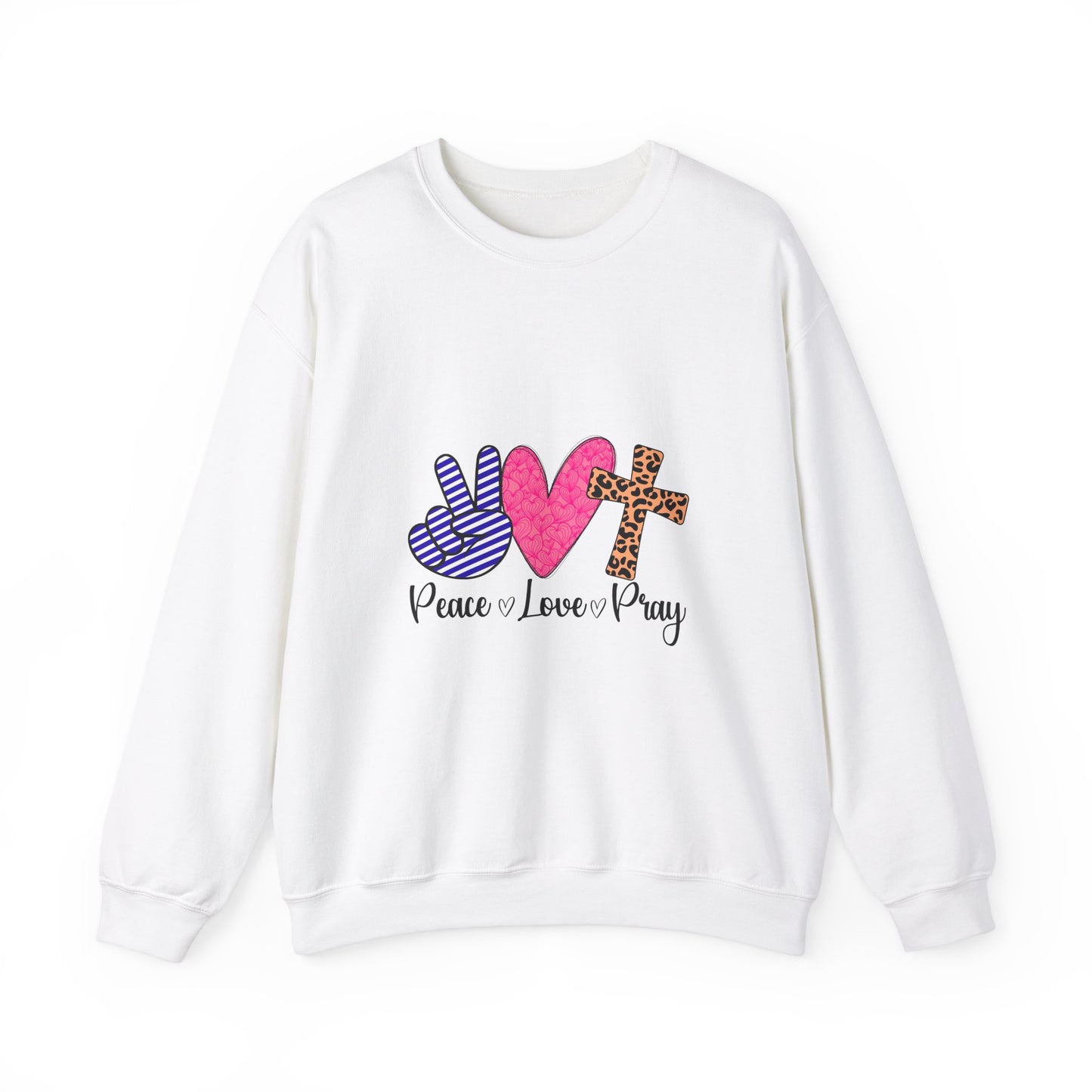 Peace Love Play Sweatshirt - Unisex Heavy Blend™ Crewneck