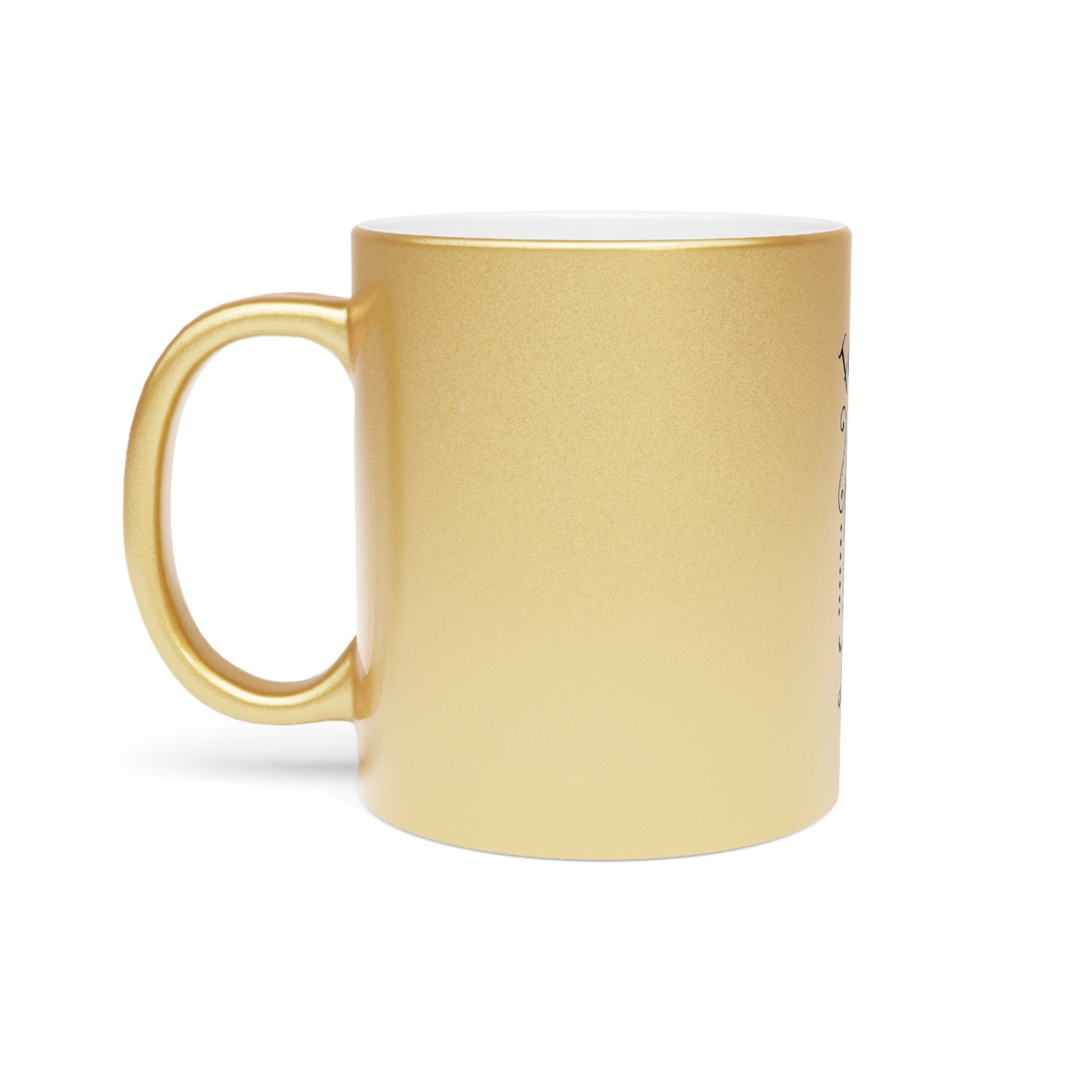 Faith Hope Love Metallic Mug - Inspirational Silver/Gold Coffee Cup