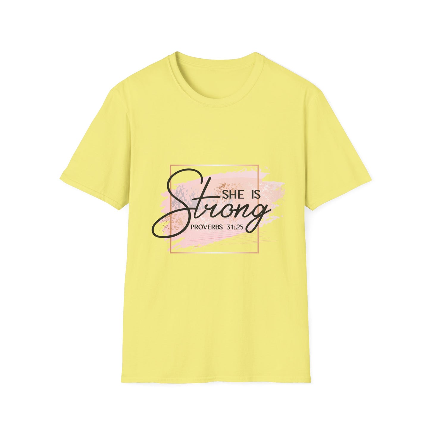 Empowering Proverbs 31:25 Unisex Softstyle T-Shirt