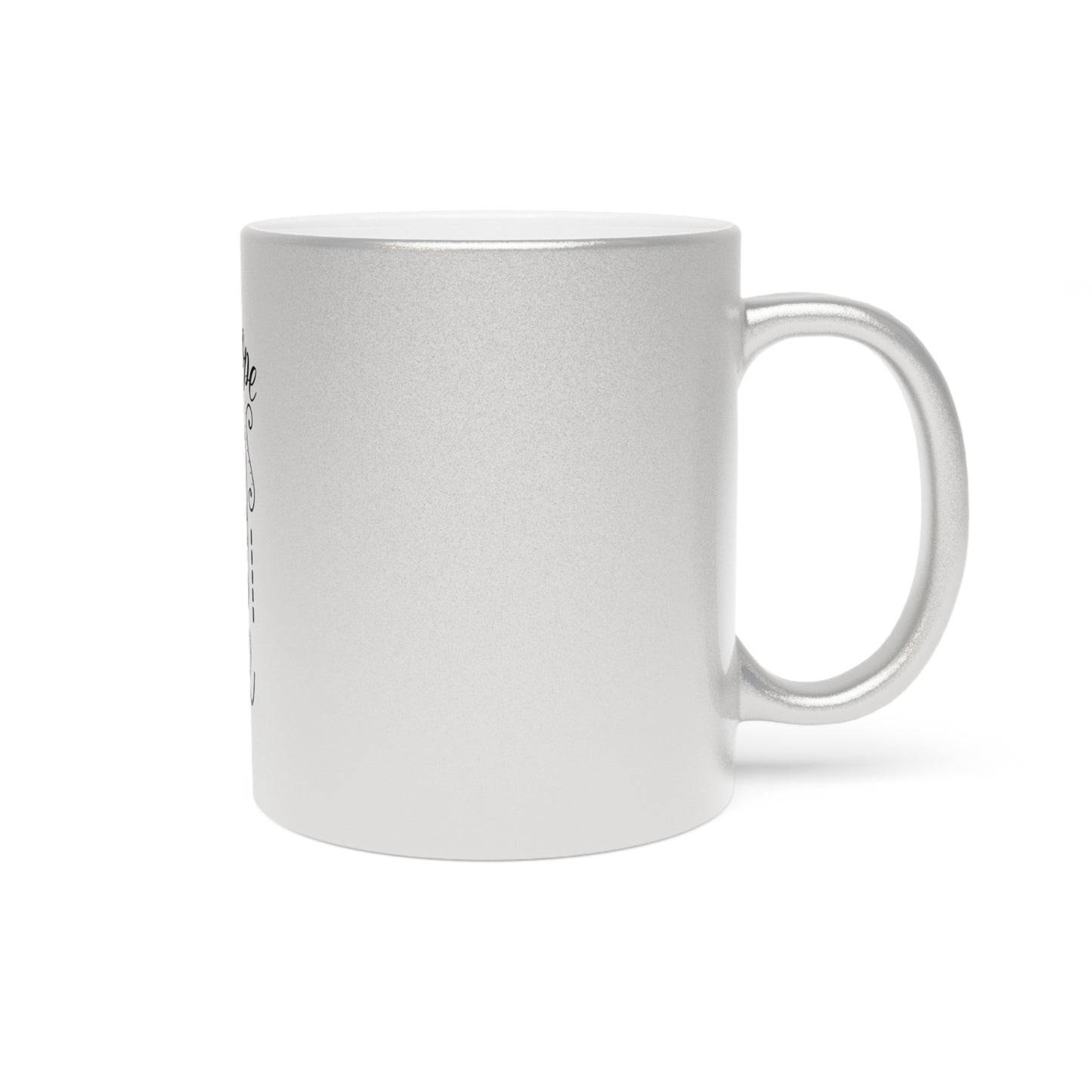 Faith Hope Love Metallic Mug - Inspirational Silver/Gold Coffee Cup