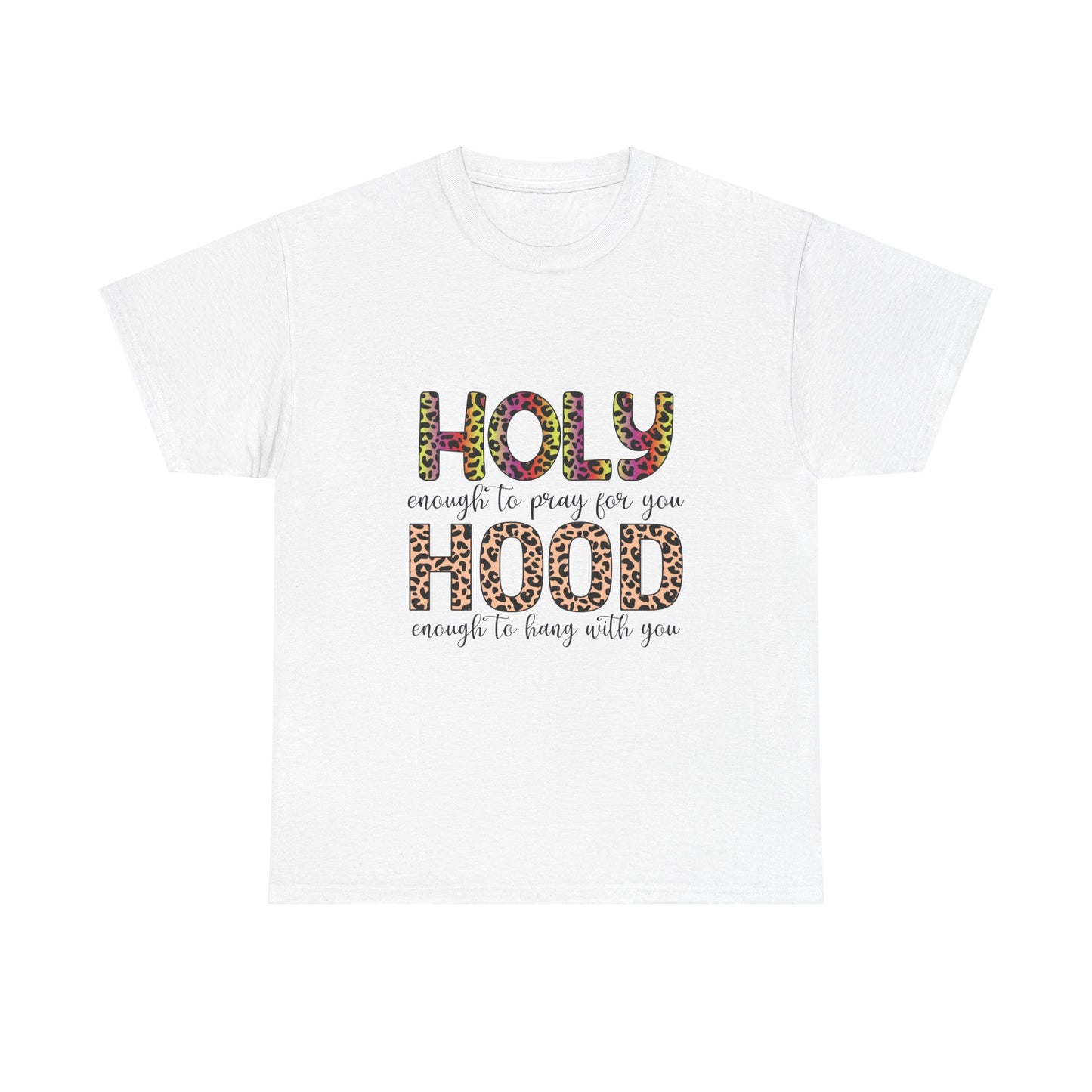 Holy Hood Unisex Heavy Cotton Tee - Fun & Faith-Inspired Apparel for Every Occasion